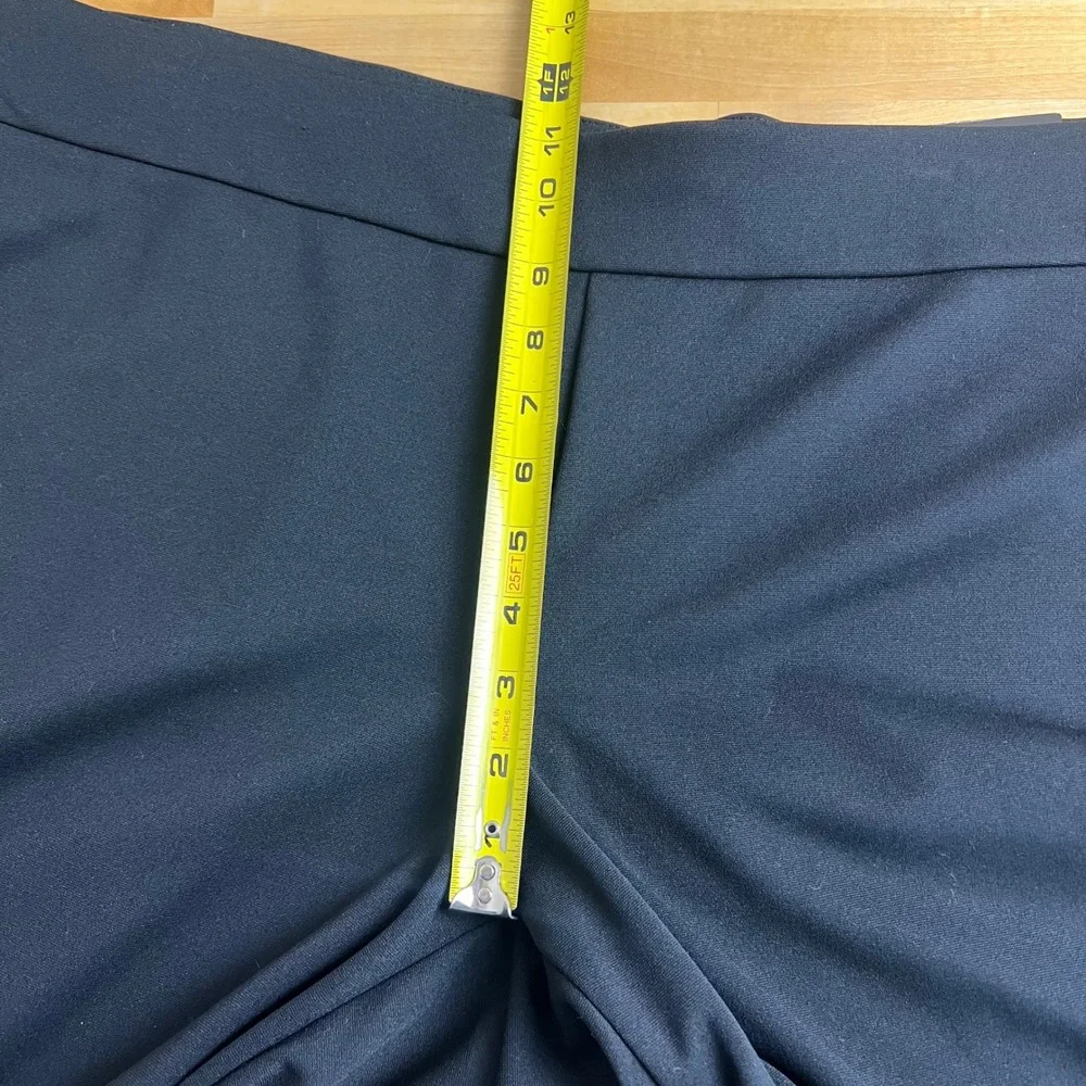 Lane Bryant Modern Knit Pants Black Petite 22/24 Straight Leg Elastic Waist NWT‎